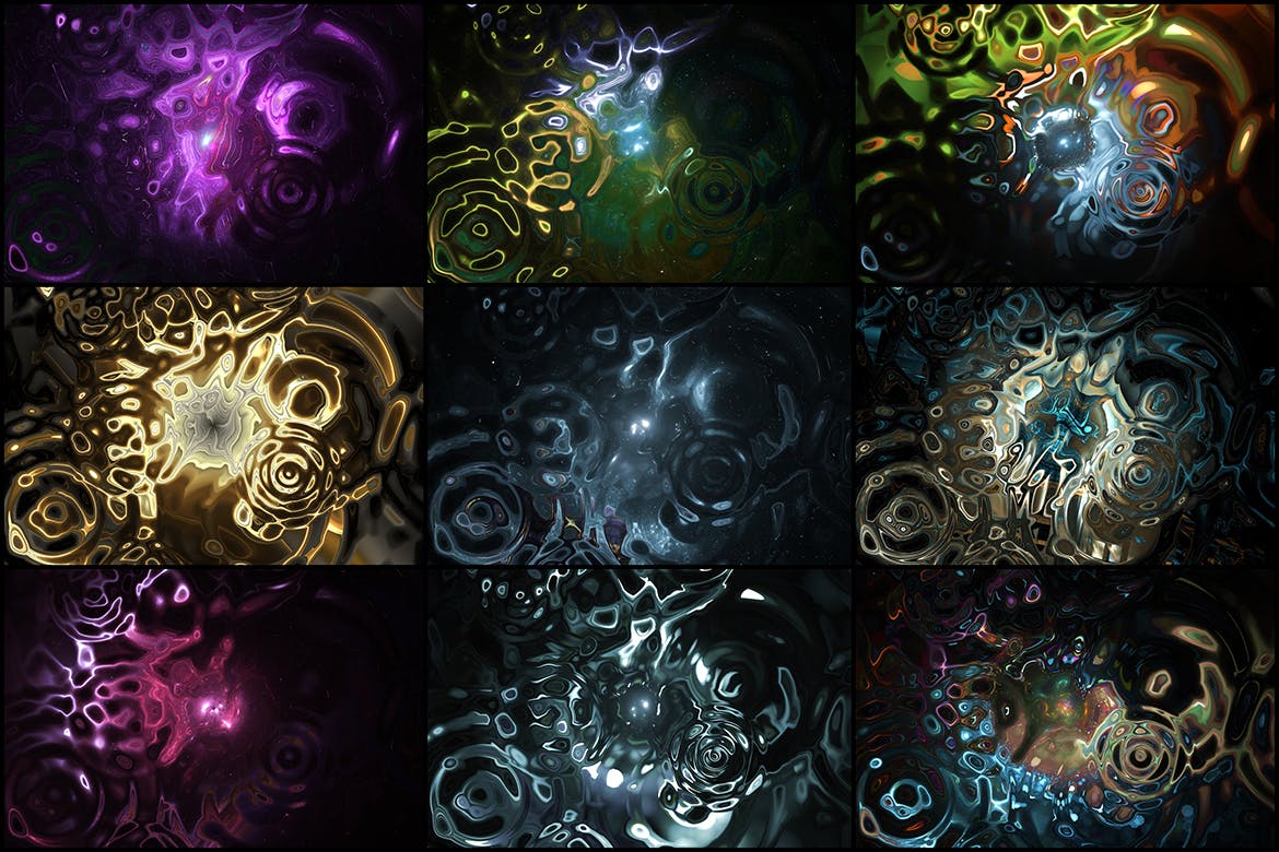 50个抽象液体背景底纹纹理素材合集