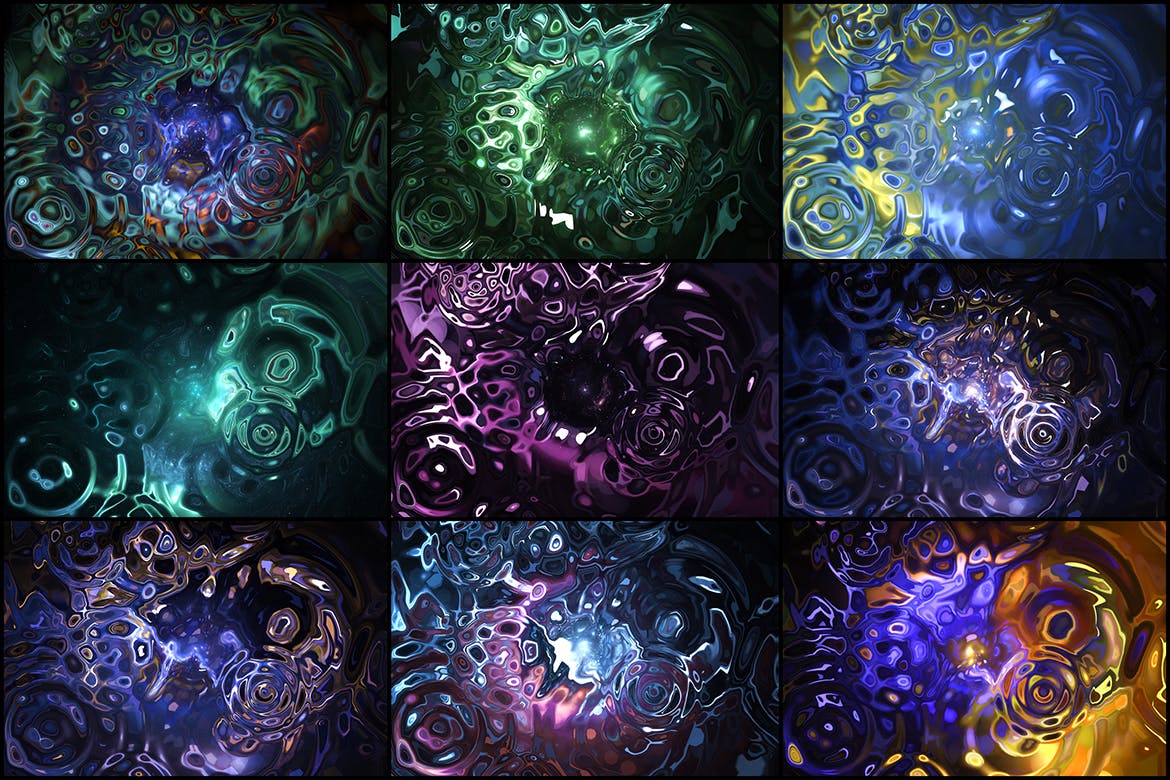 50个抽象液体背景底纹纹理素材合集