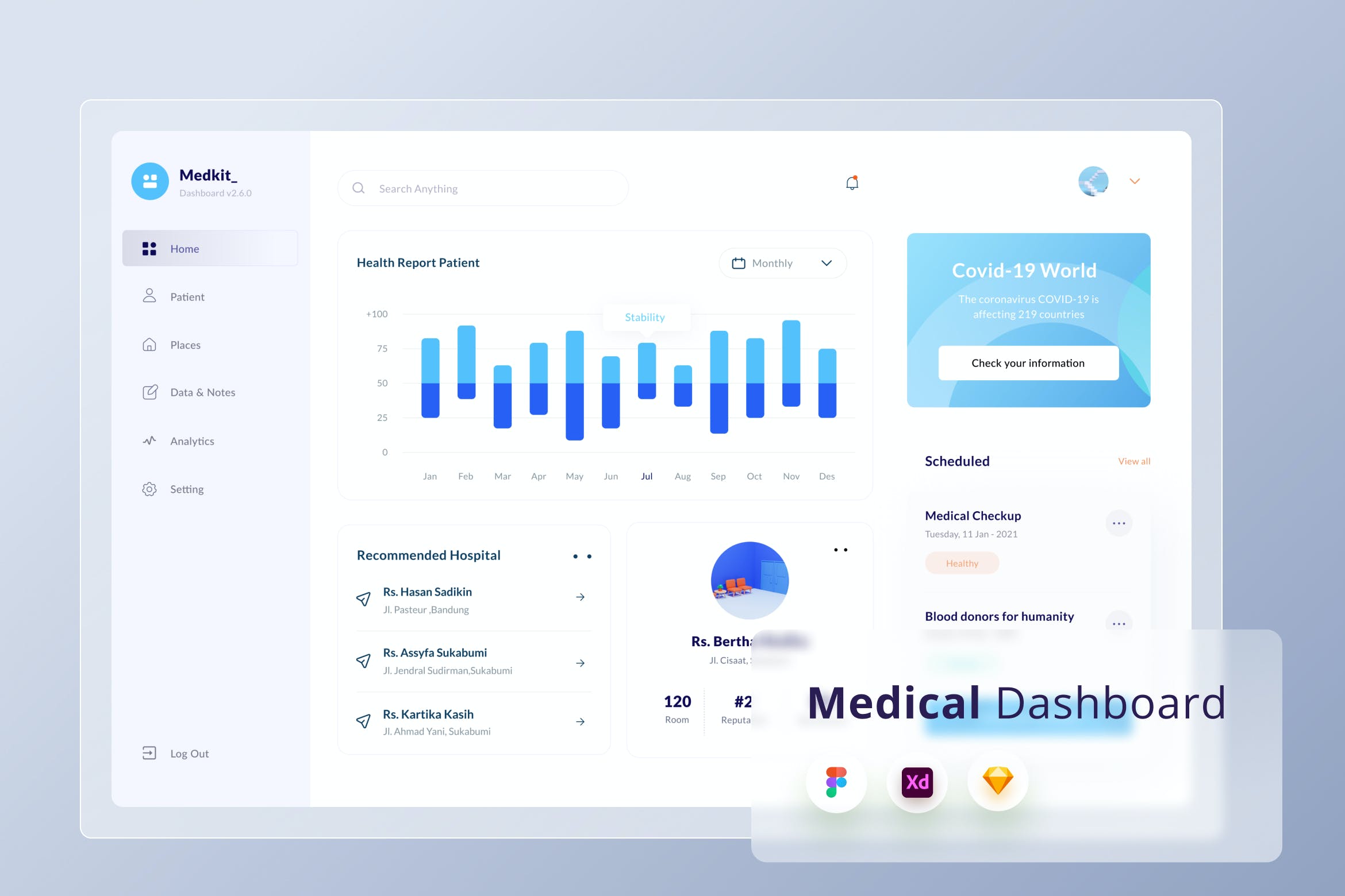 蓝色医疗相关后台管理UI界面