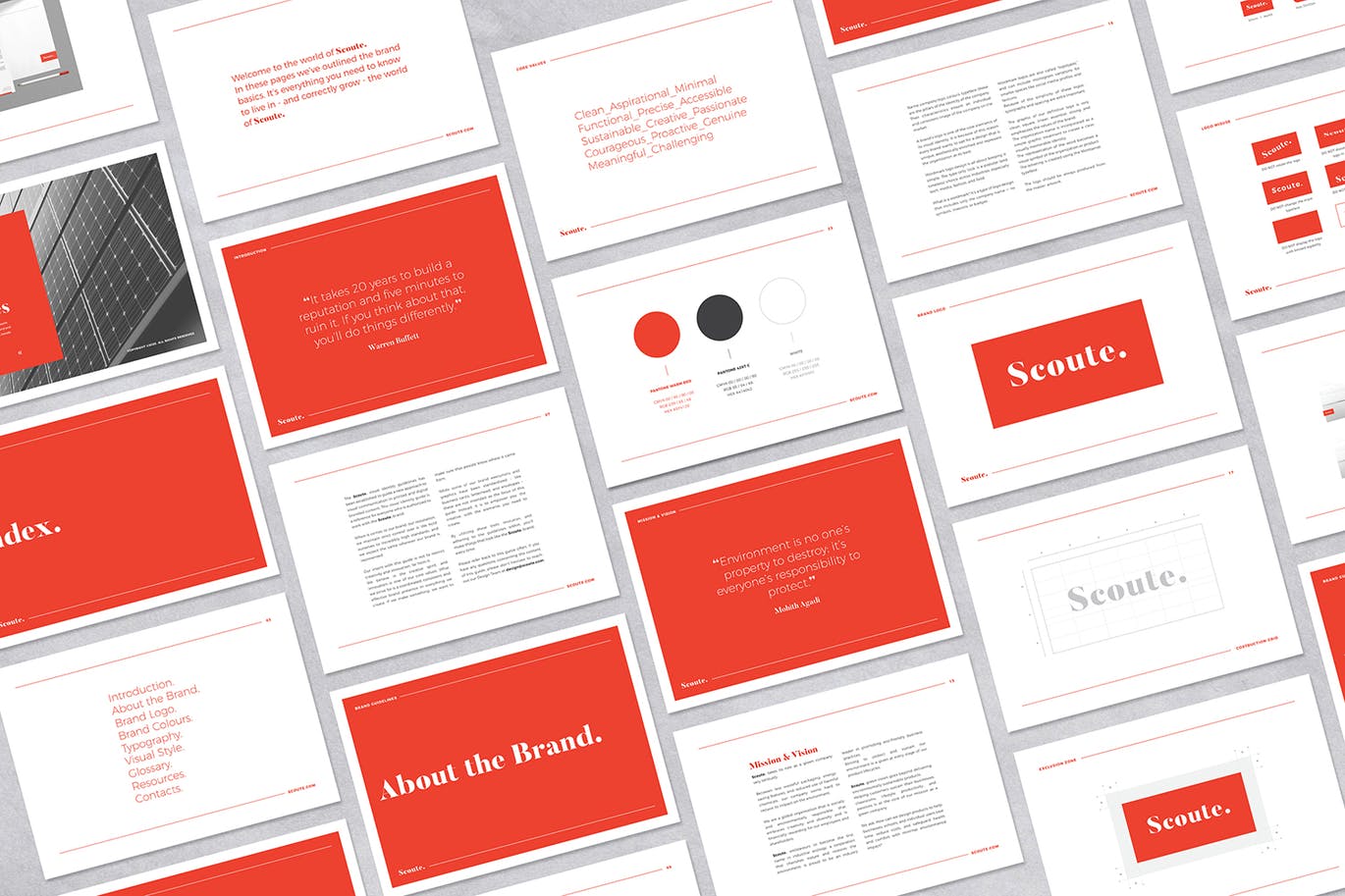 高端时尚的品牌VI手册设计素材模板