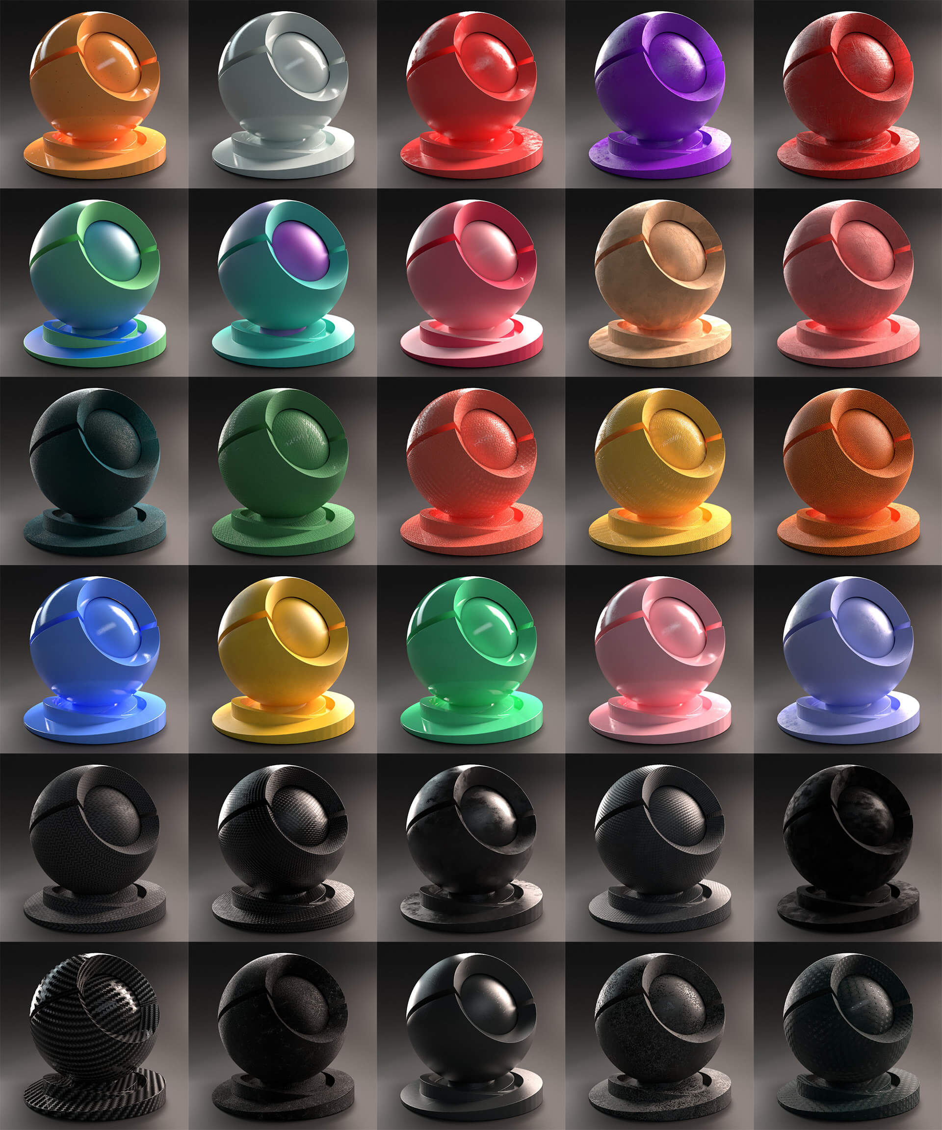 500组高品质常用Redshift木纹塑料玻璃材质预设C4D素材