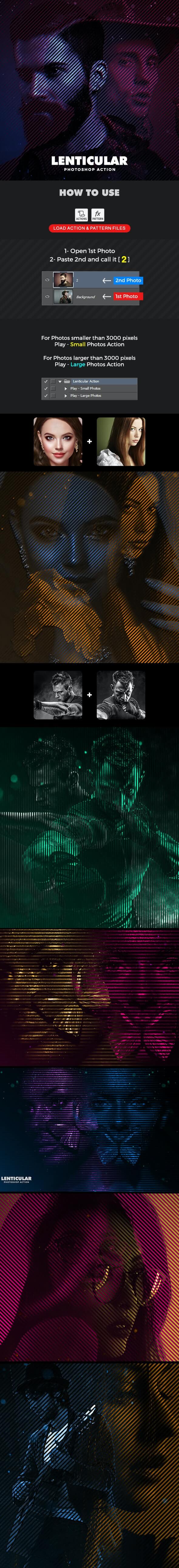 抽象线条双重曝光PS特效动作