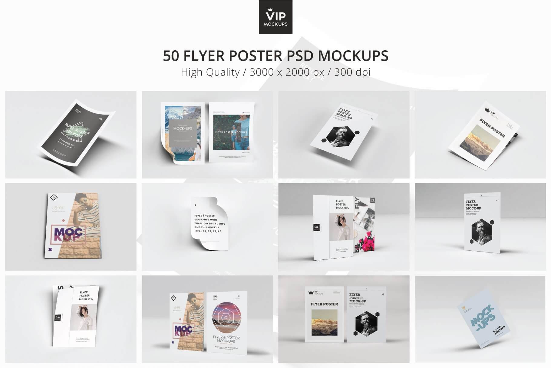 传单海报展示效果PSD机包素材