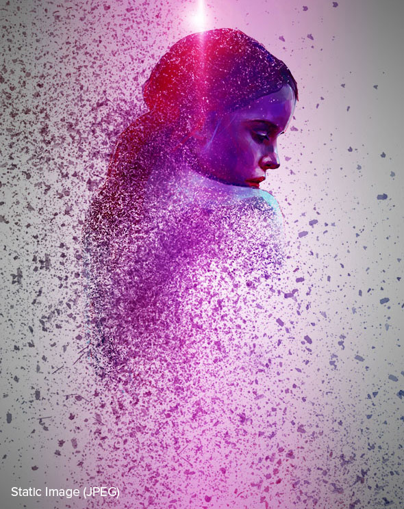 粒子爆炸分散GIF动画效果PS动作素材