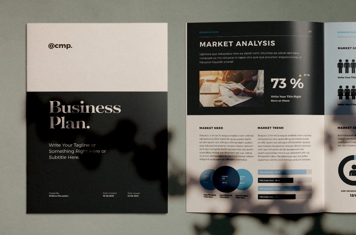 时尚高端大数据业务品牌宣传册VI手册房地产楼书设计素材模板