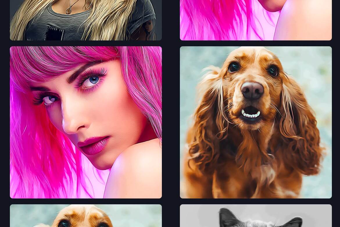 逼真有质感的手绘漫画PS动作预设素材