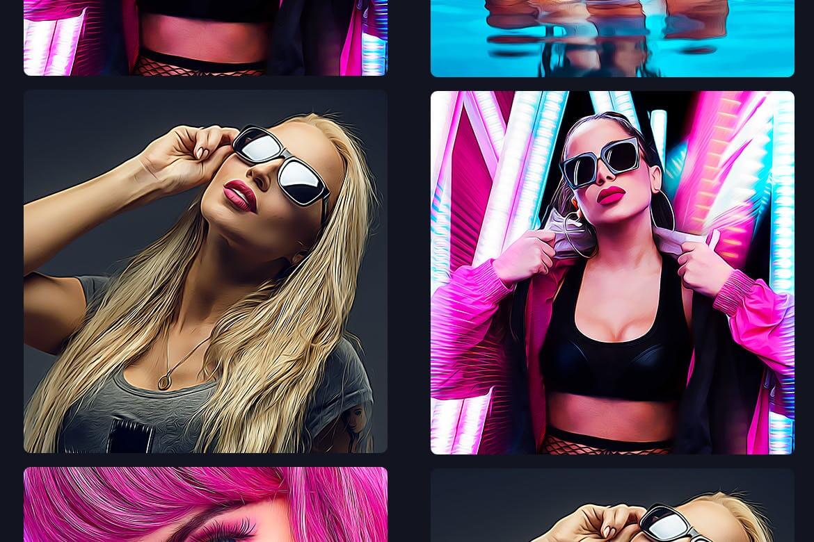 逼真有质感的手绘漫画PS动作预设素材