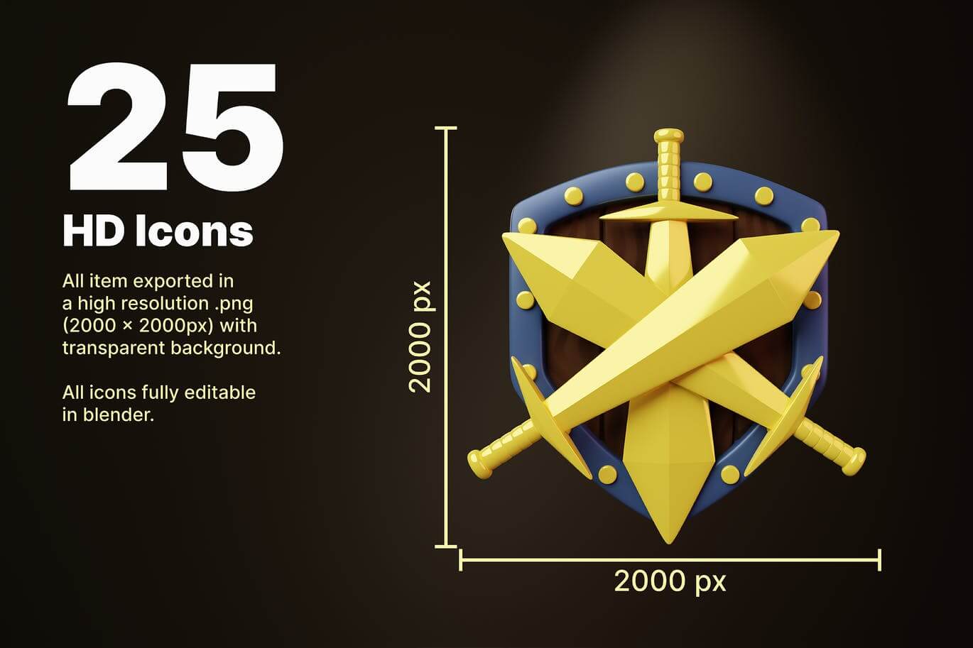 25个逼真质感游戏高品质3D立体图标icon合集