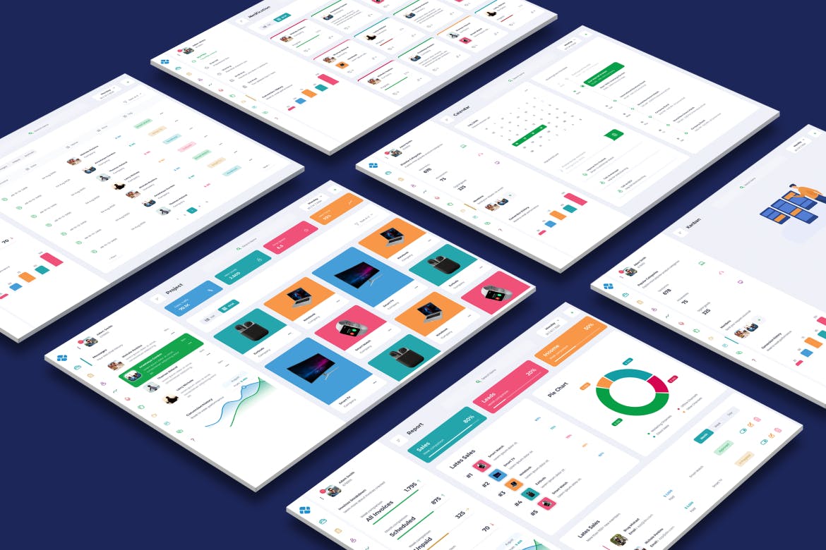 60个高品质SAAS后台管理网站素材模板