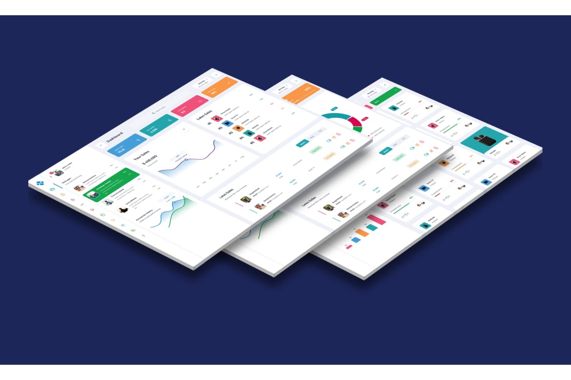 60个高品质SAAS后台管理网站素材模板