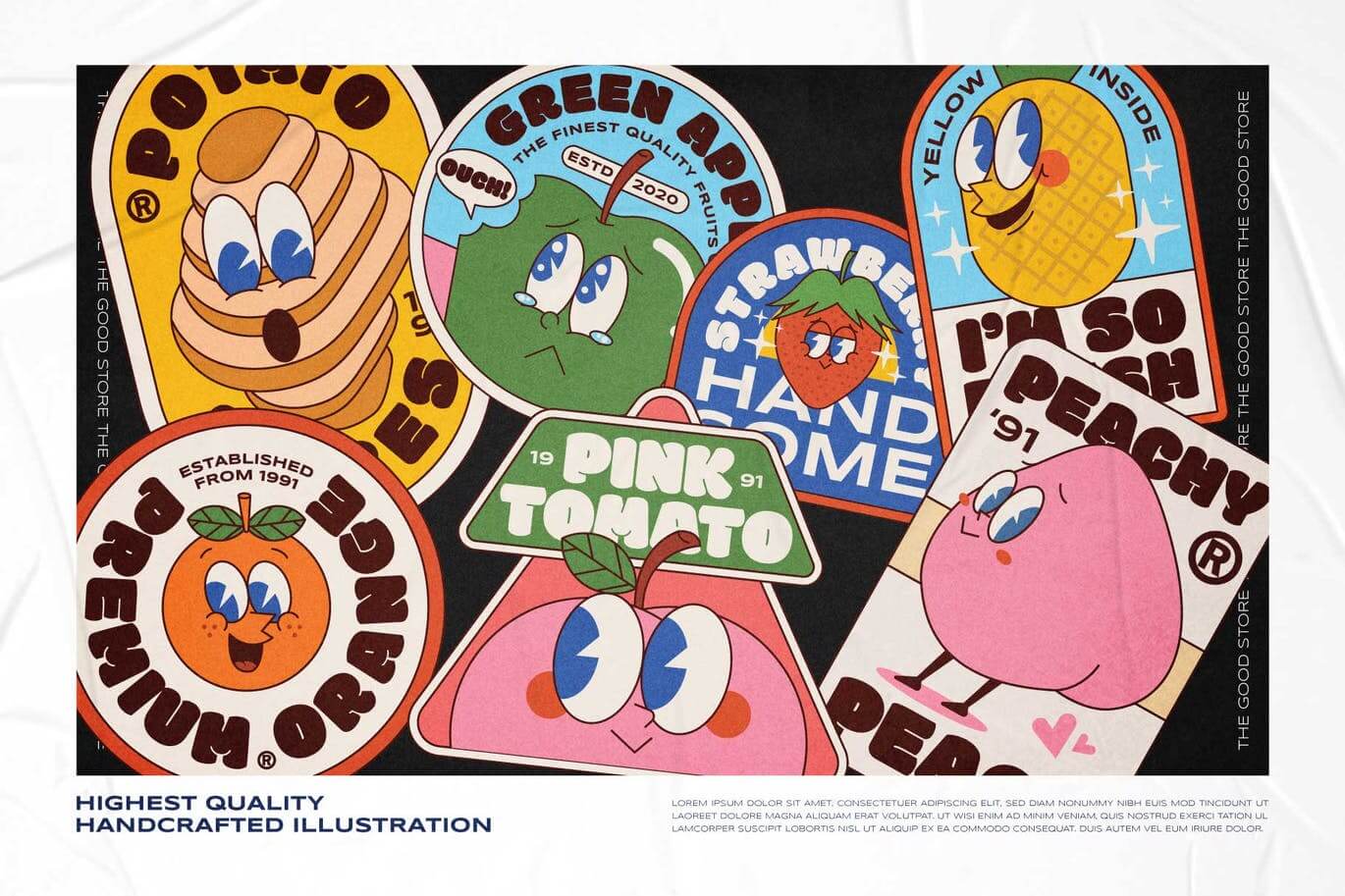 复古时尚高端矢量插画标志徽章图标ICON素材