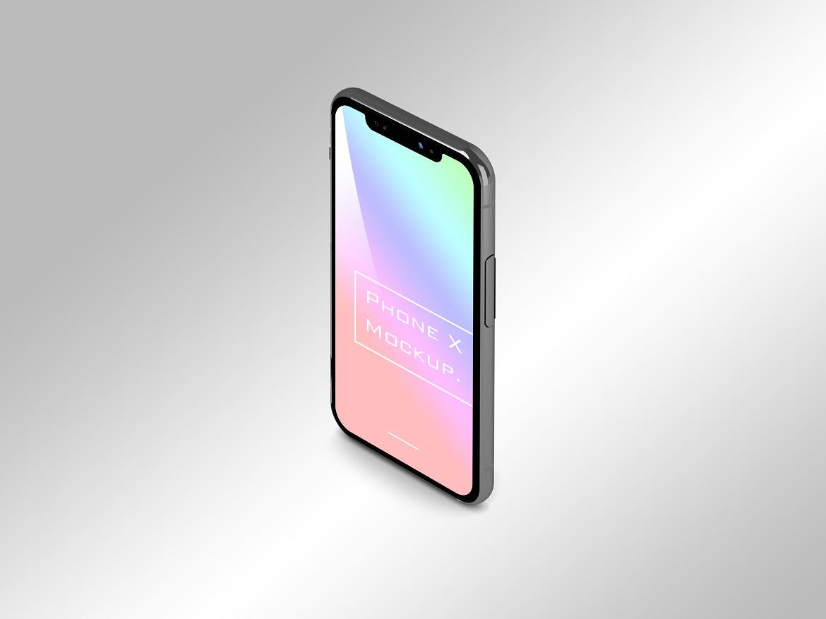 iPhone X手机APP UI样机展示PSD素材包