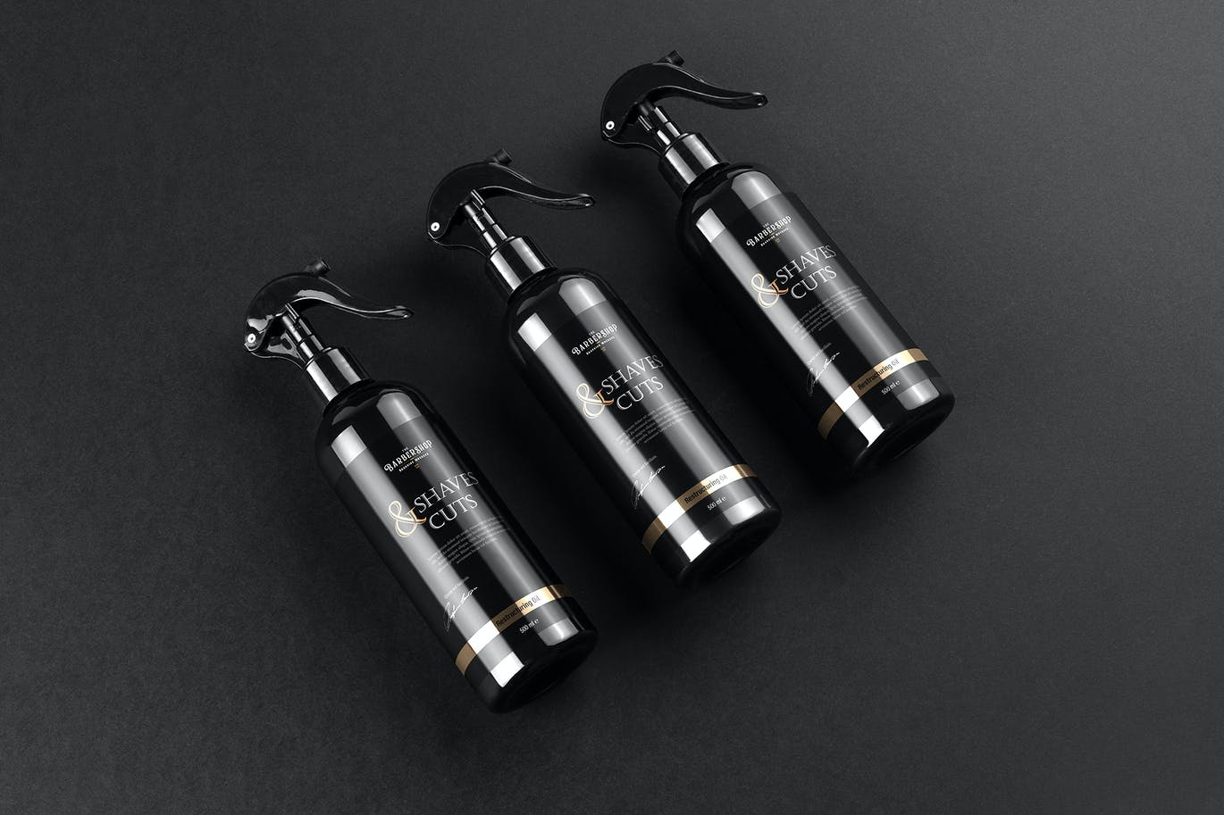 时尚高端高品质的理发店品牌VI设计样机PSD素材包