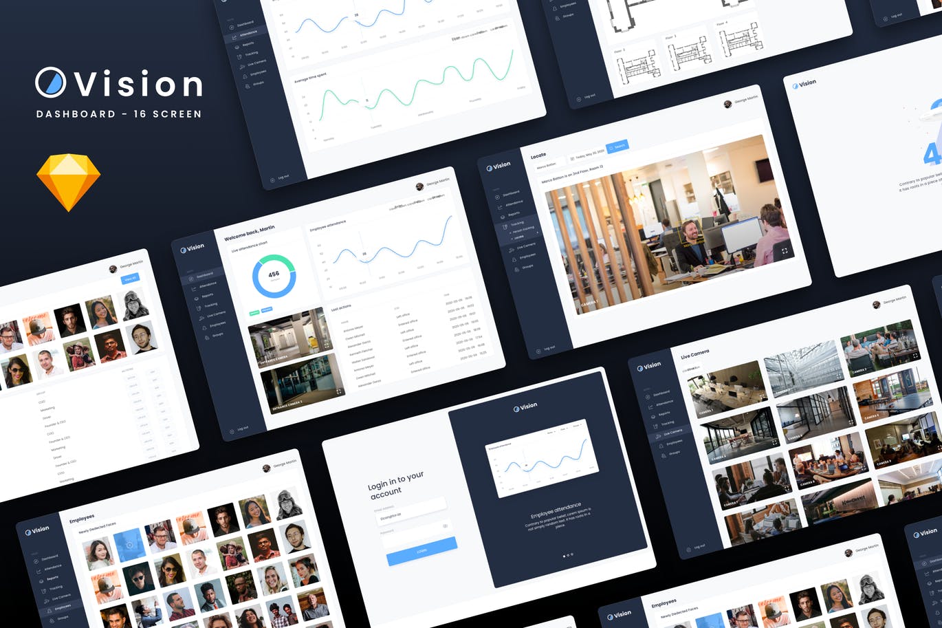 一套完整的员工管理后台管理素材模板