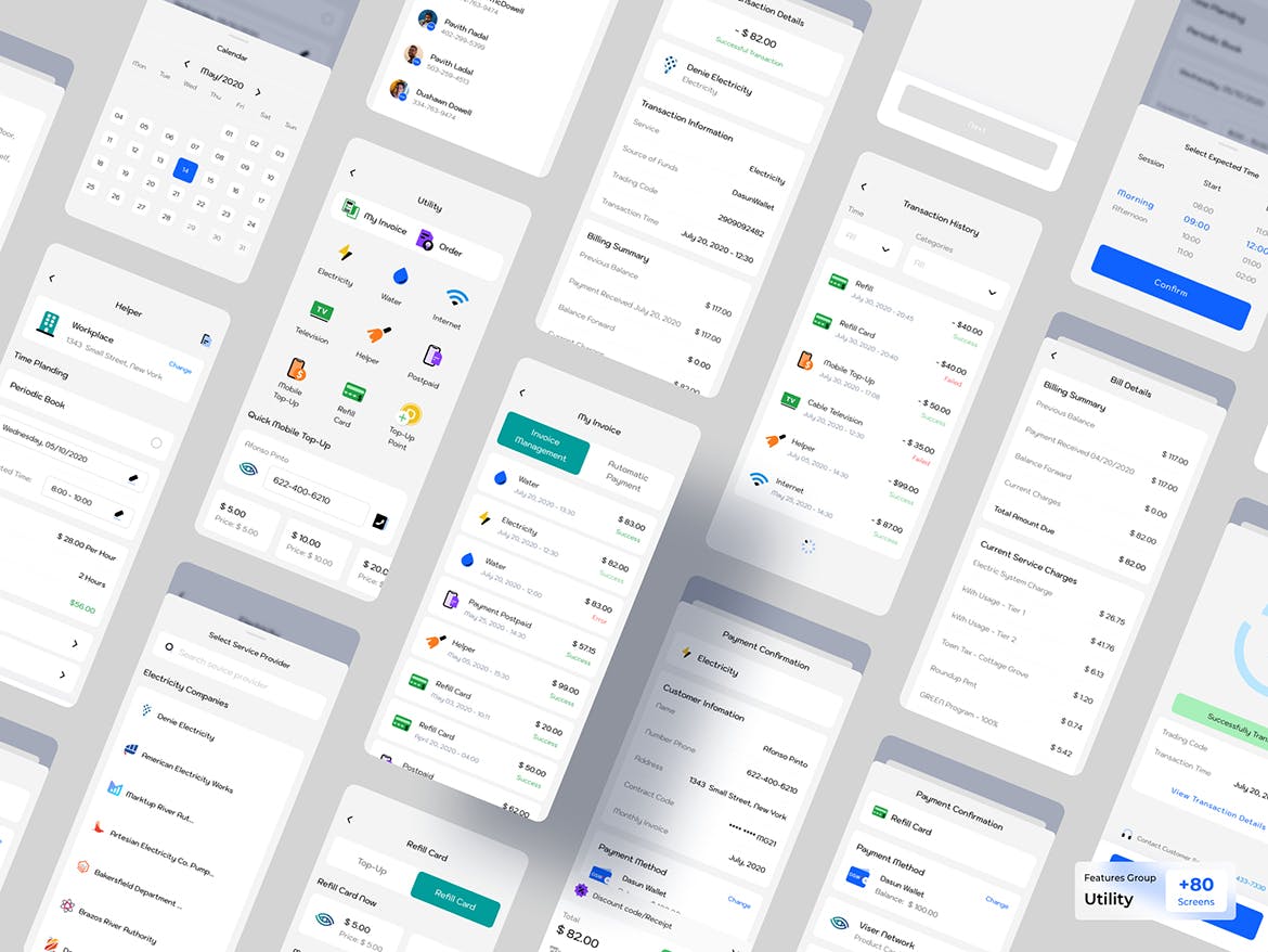 电子钱包支付相关UI KIT素材包