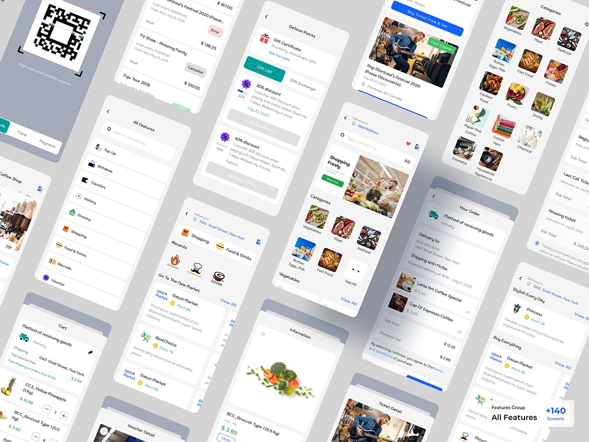 电子钱包支付相关UI KIT素材包