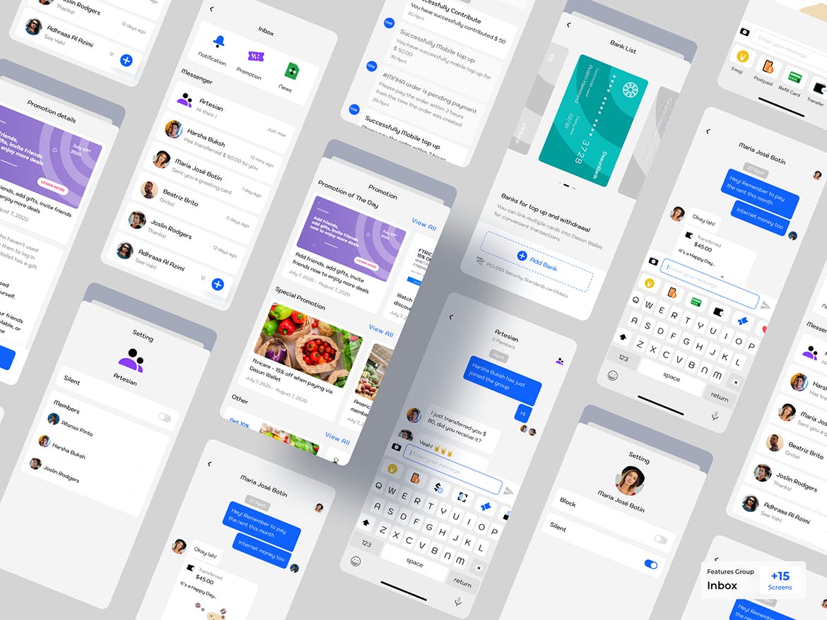 电子钱包支付相关UI KIT素材包