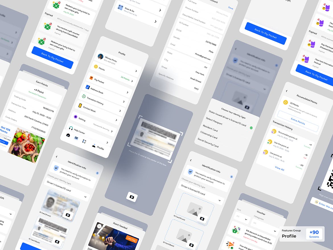 电子钱包支付相关UI KIT素材包