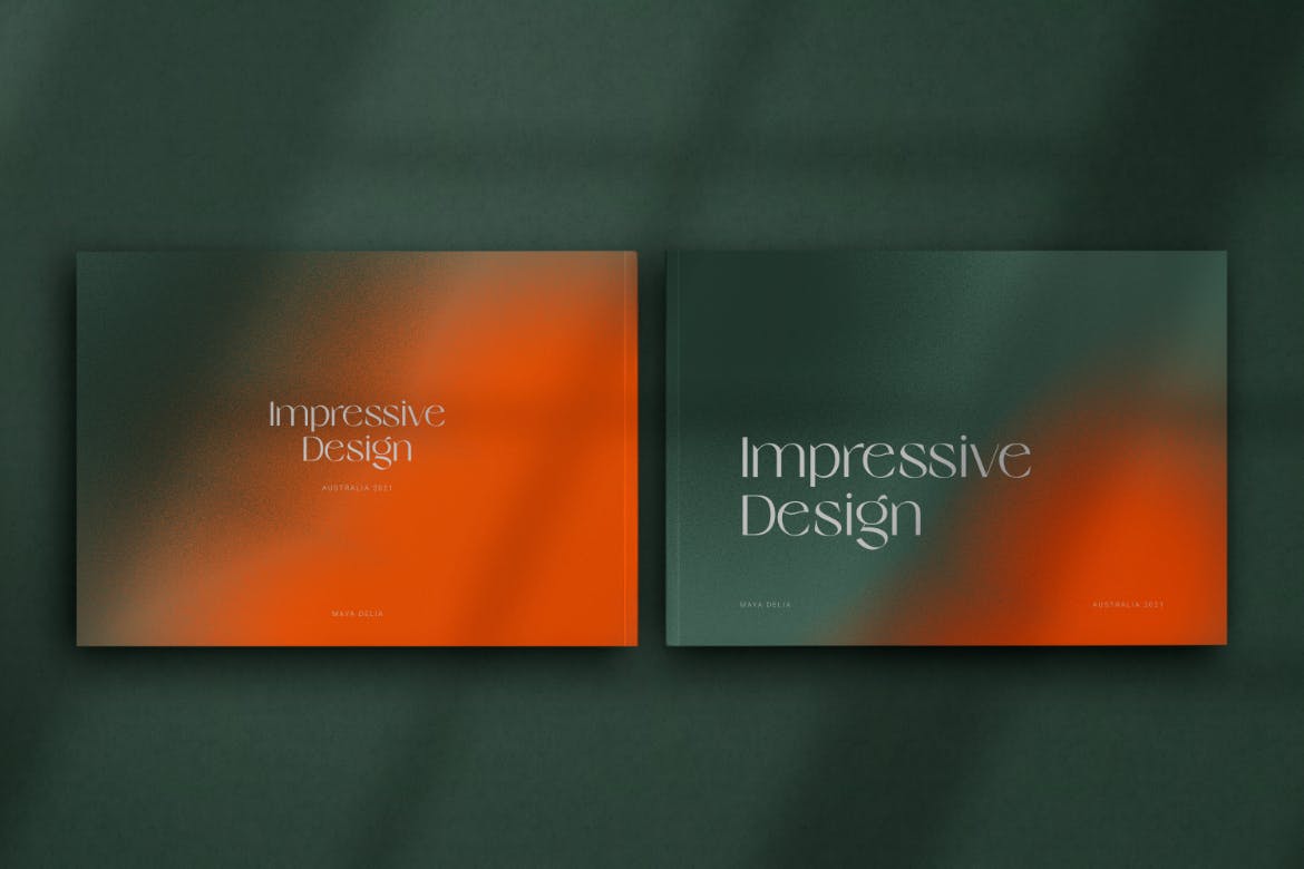 一套风格非常简洁的杂志画册场景PSD样机素材包