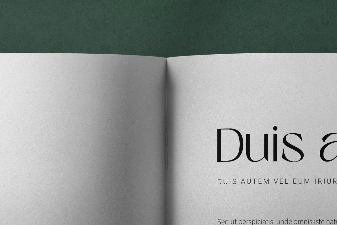 一套风格非常简洁的杂志画册场景PSD样机素材包