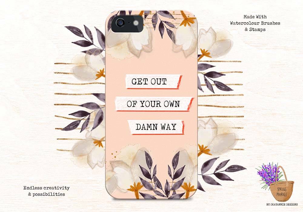 春天为主题的有趣又充满活力绘画纹理Procreate笔刷素材