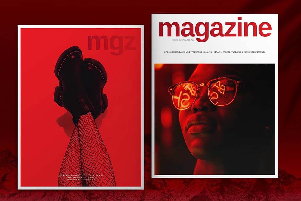 红色主题时装设计师杂志图册模板