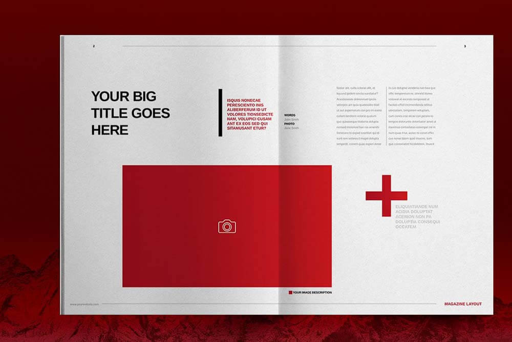 红色主题时装设计师杂志图册模板