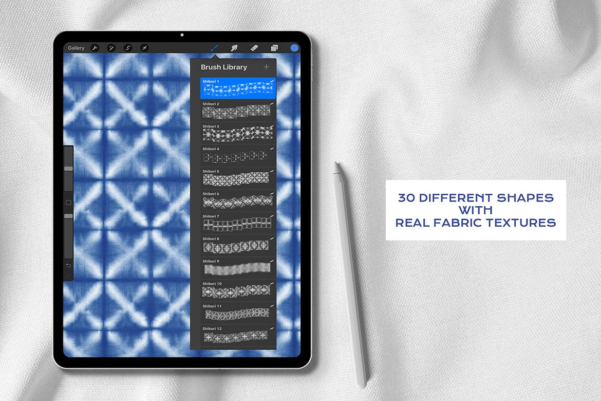 20个扎染效果的Procreate笔刷和图案素材