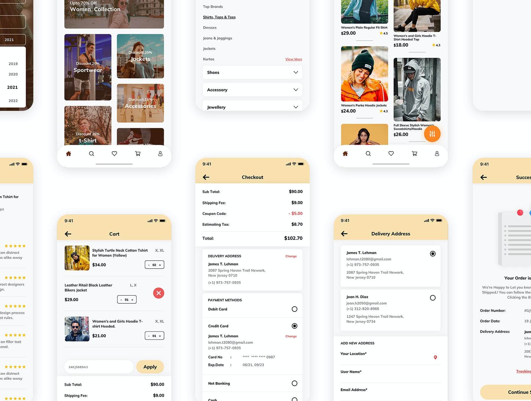 时尚零售电商网店手机APP UI模板素材