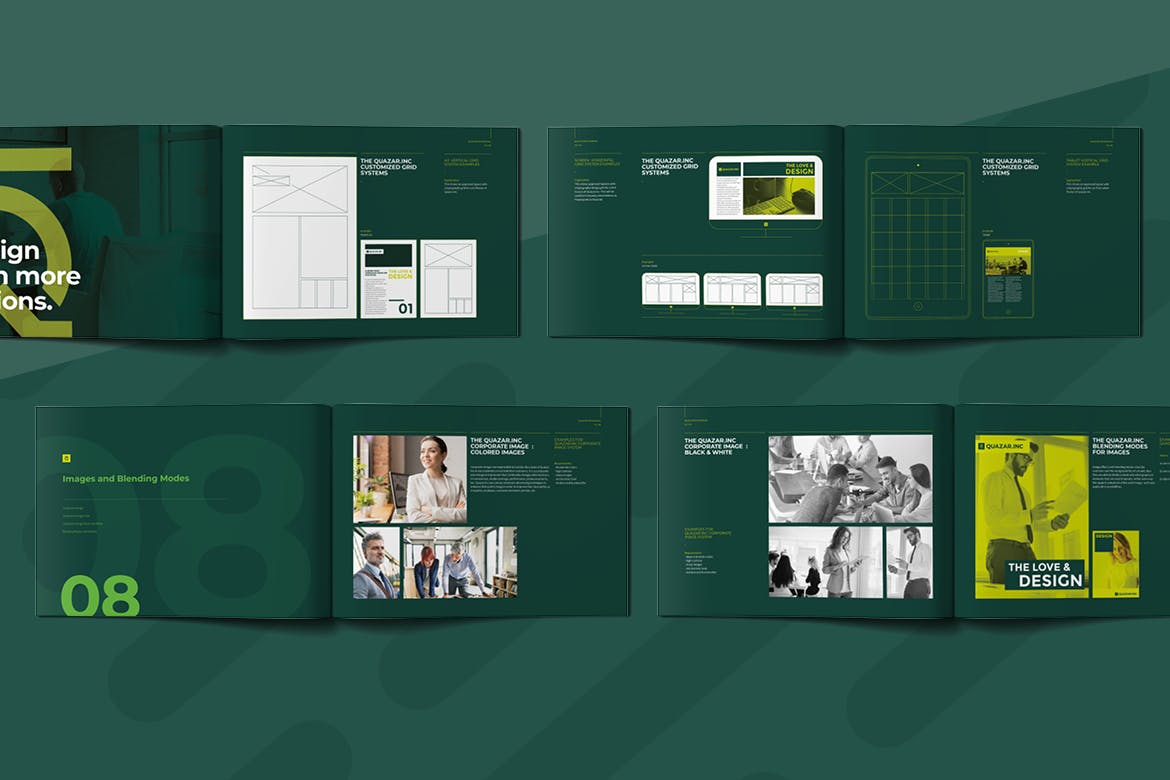 绿色时尚高端品牌VI手册设计模板