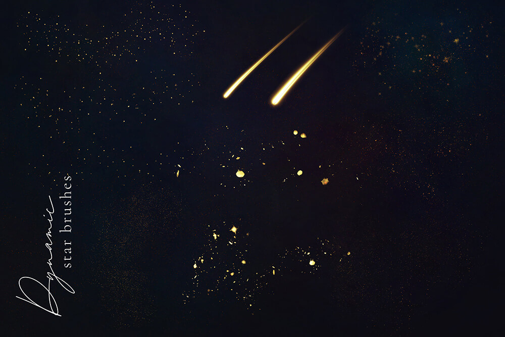 适用于银河系元素的星空Procreate笔刷素材