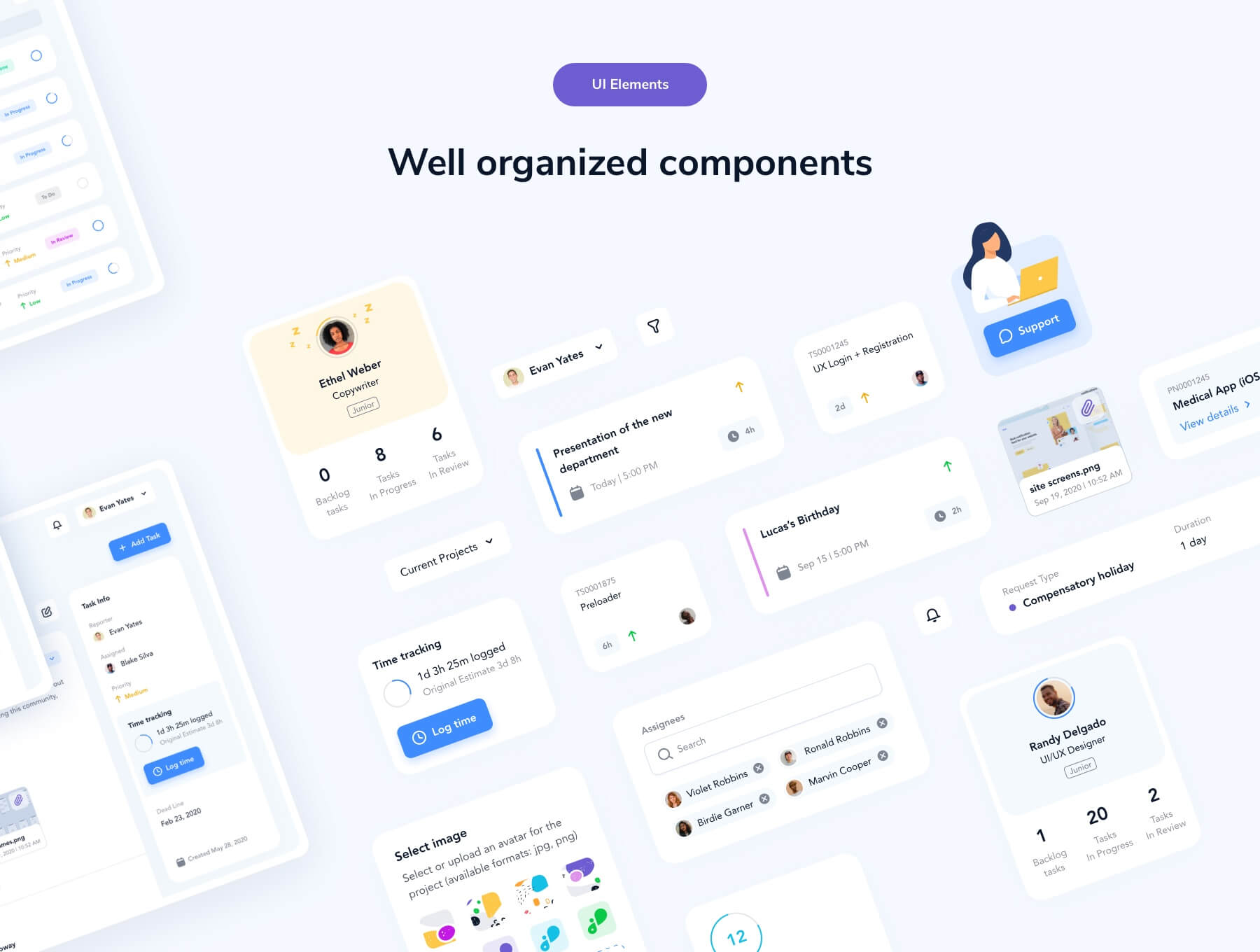 60个非常简洁的蓝色调CRM后台管理UI界面