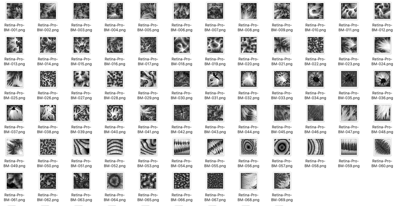 90张神经纤维视网膜贴图Retina Pack Pro素材包