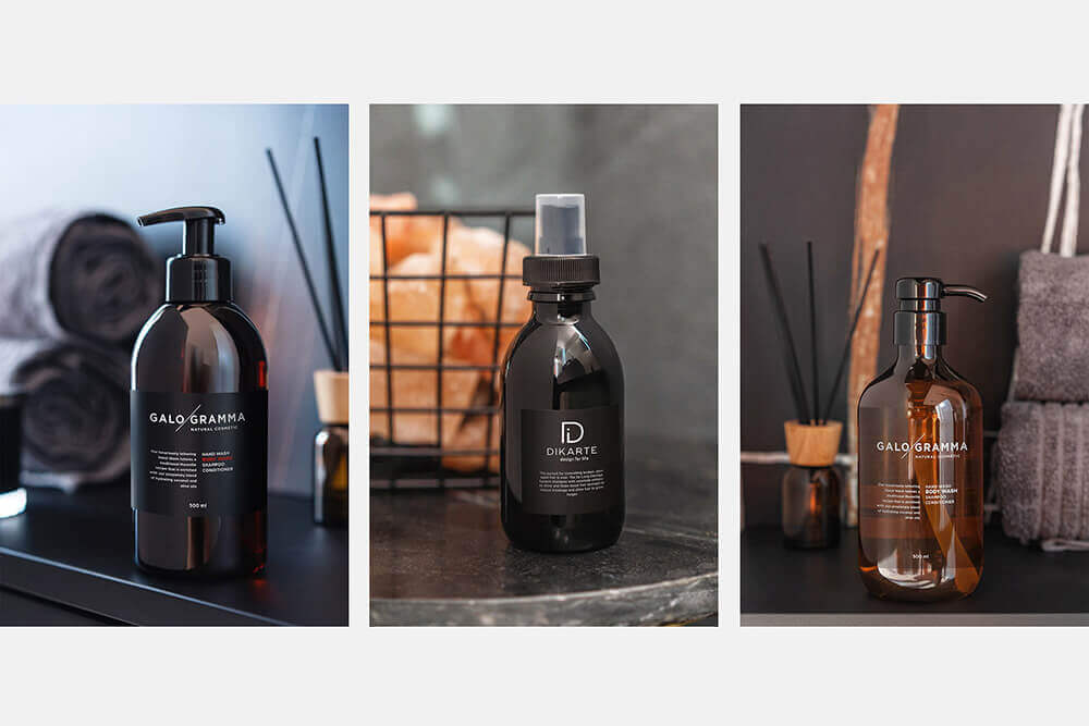 高端化妆品包装瓶品牌设计PSD样机素材包