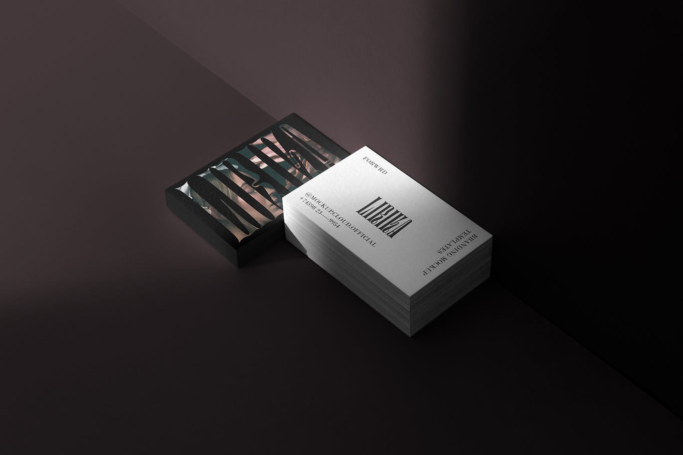 深色高端高品质品牌设计VI样机PSD素材包