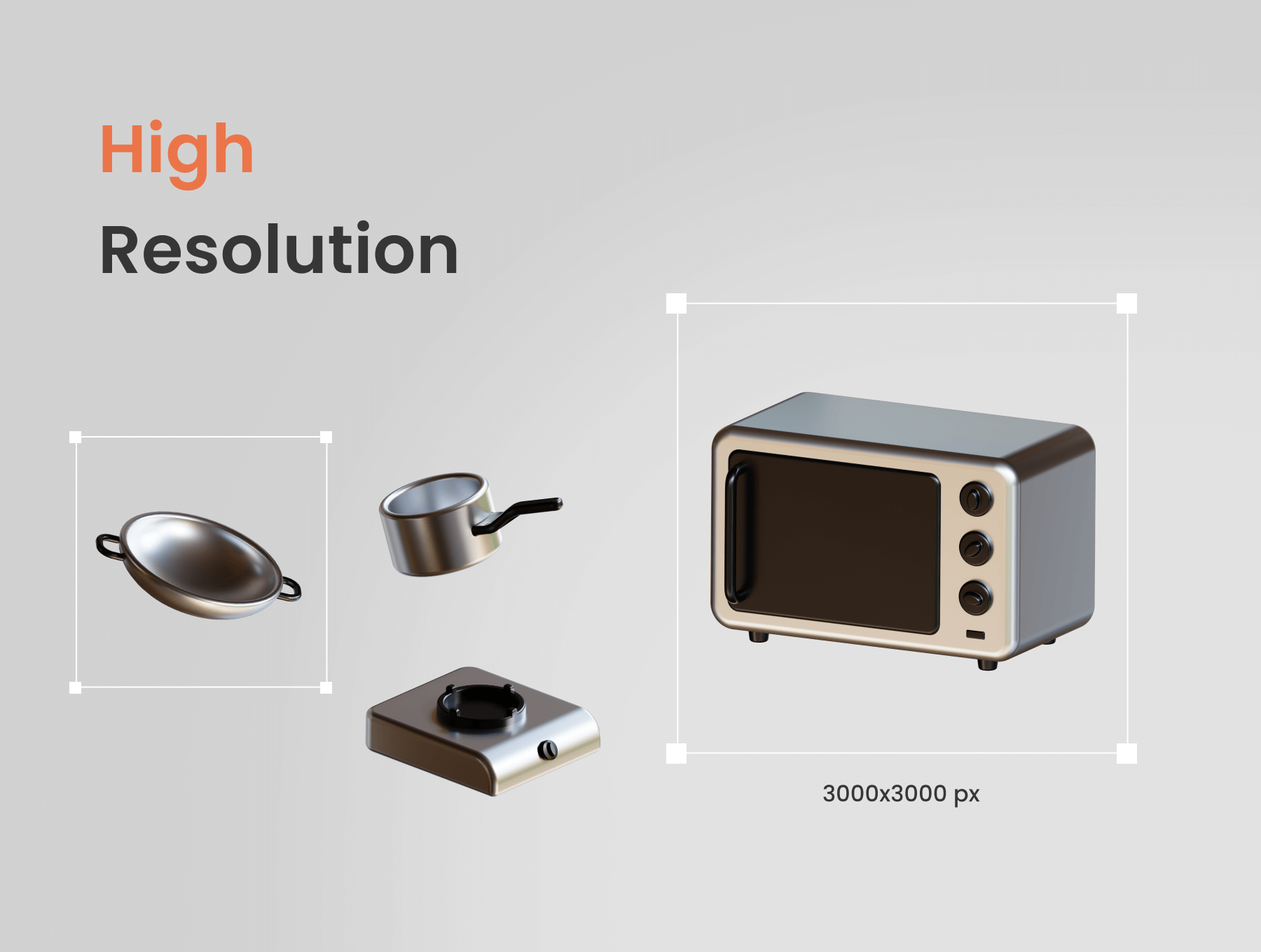 30个非常有质感的高级3D炊具ICON图标素材