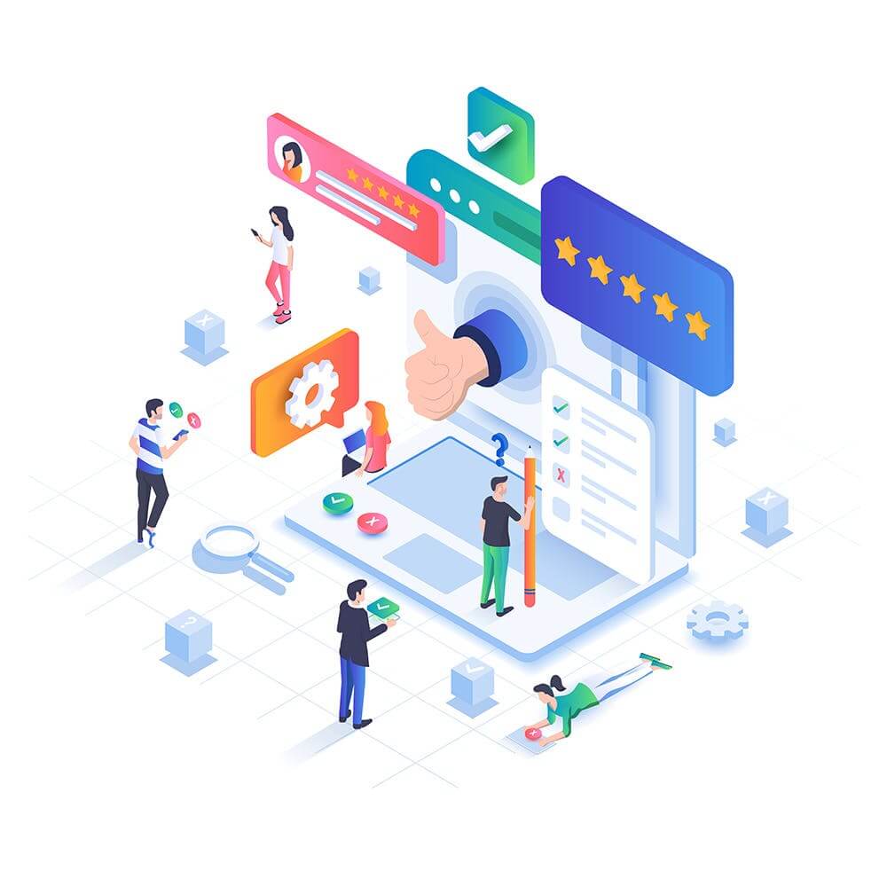 时尚高端2.5D立体等轴等距UI插画海报素材包