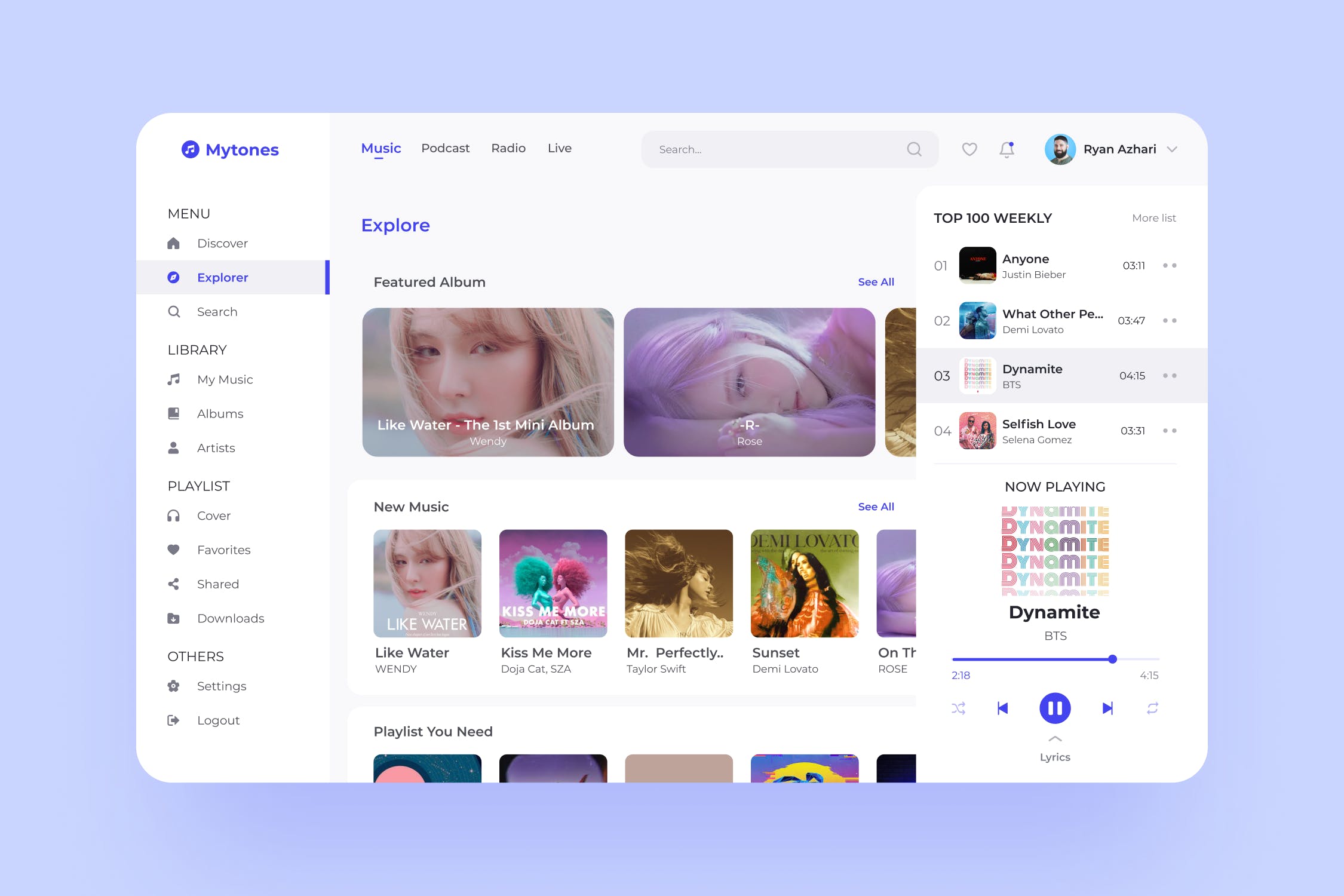 5个类似于网易云音乐的紫色网页音乐播放设计模板