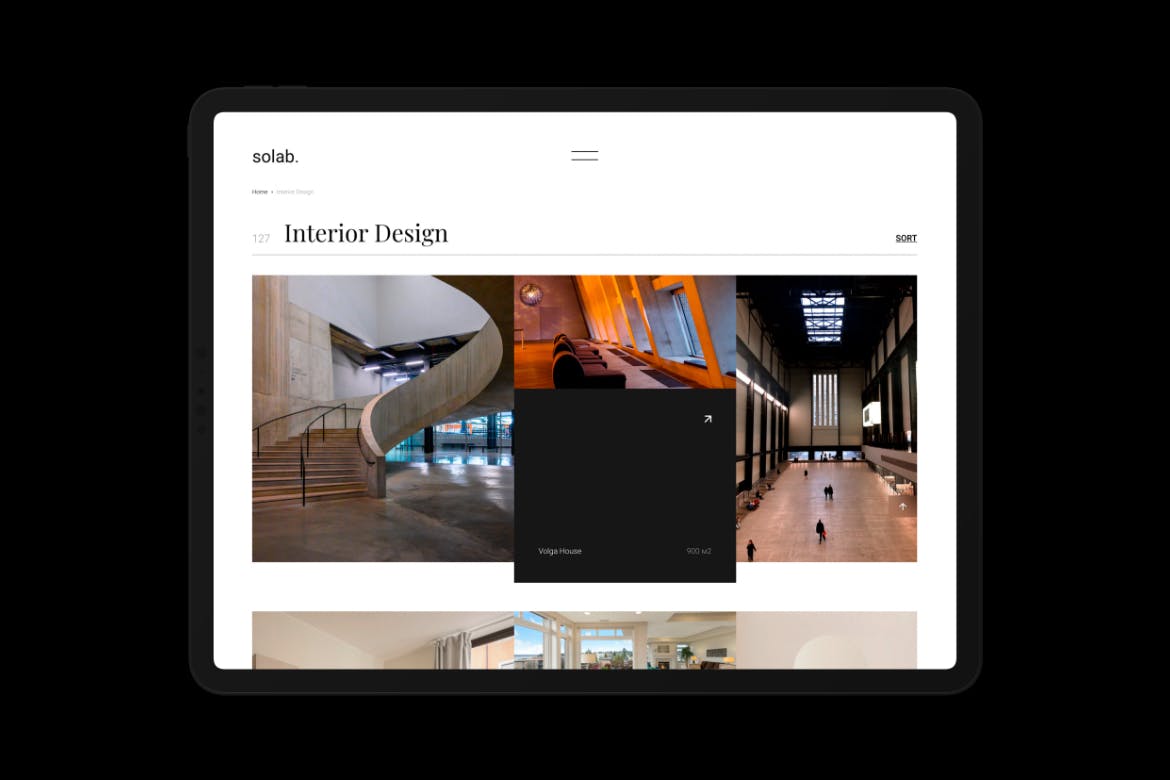 黑白色调建筑类主题网页设计素材模板