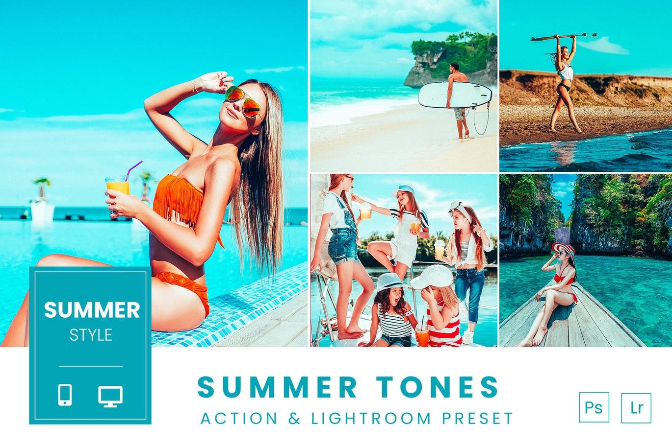 夏季清新色调Lightroom预设和PS动作