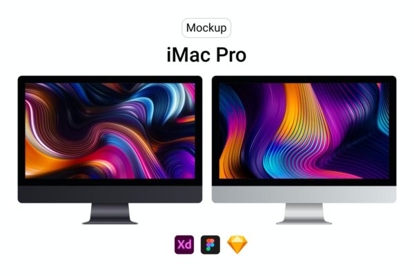 高端精致的iMac Pro电脑产品样机素材