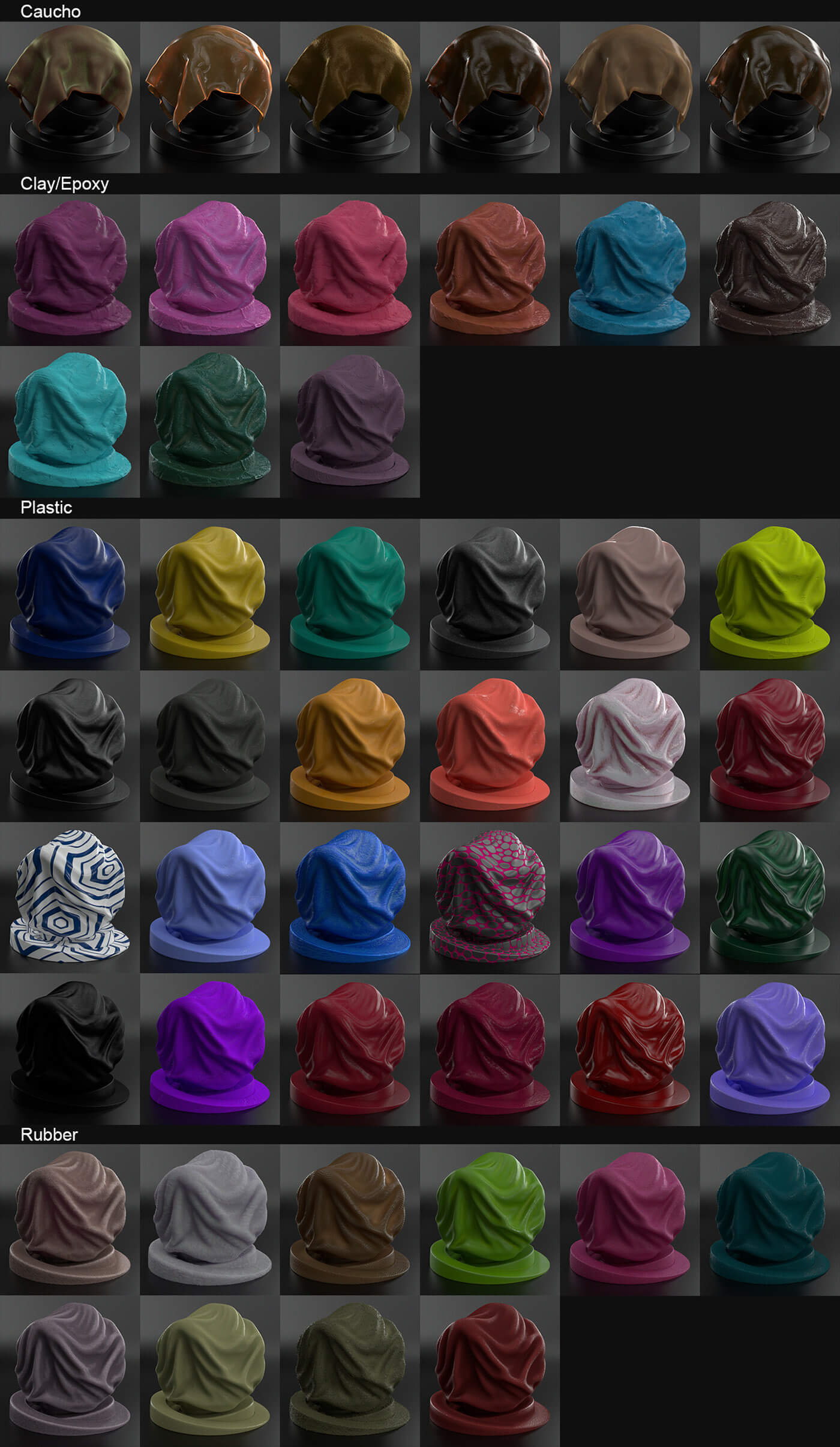 670个超逼真有细节的Redshift材质预设C4D素材包