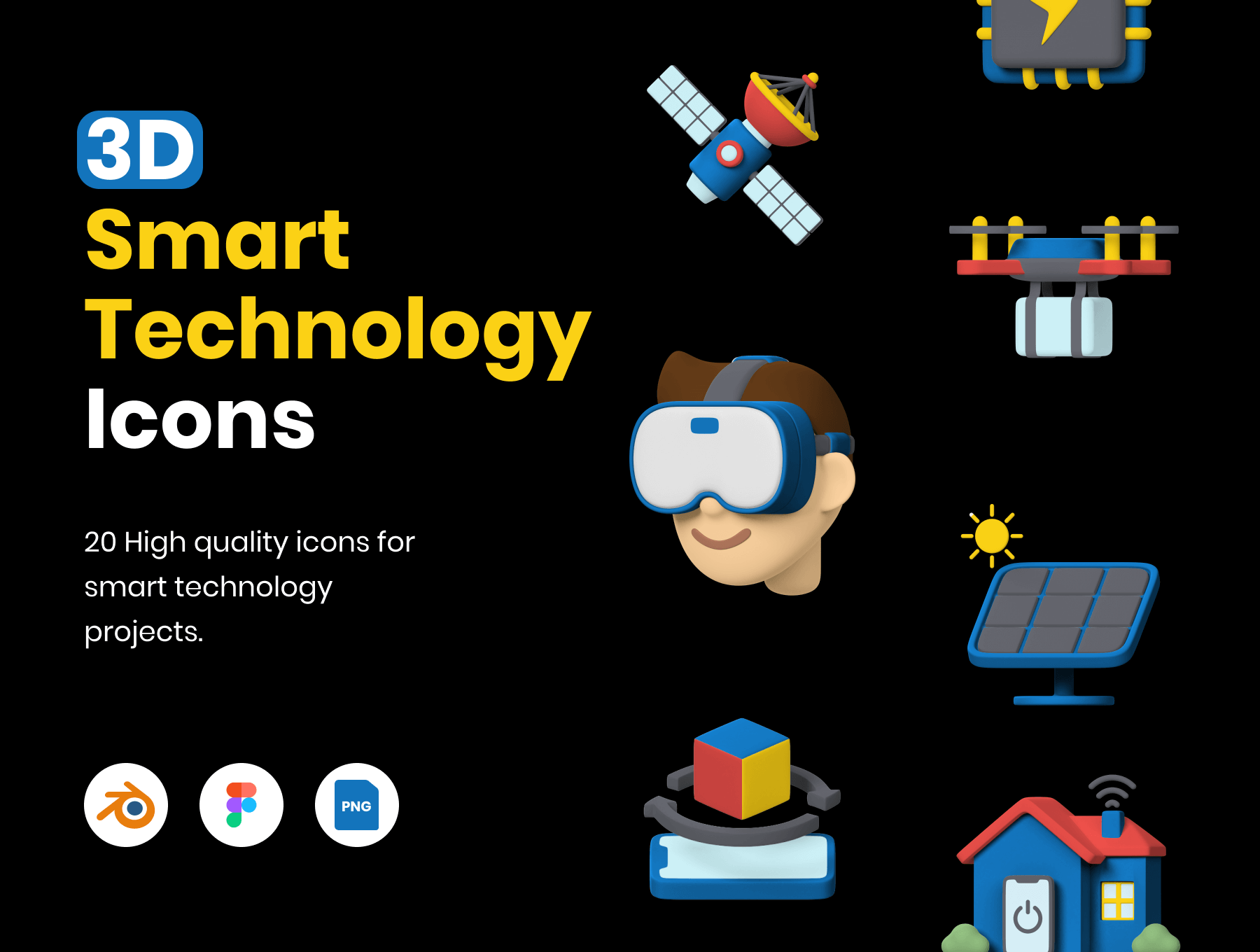 20个高质量可爱3D图标素材包