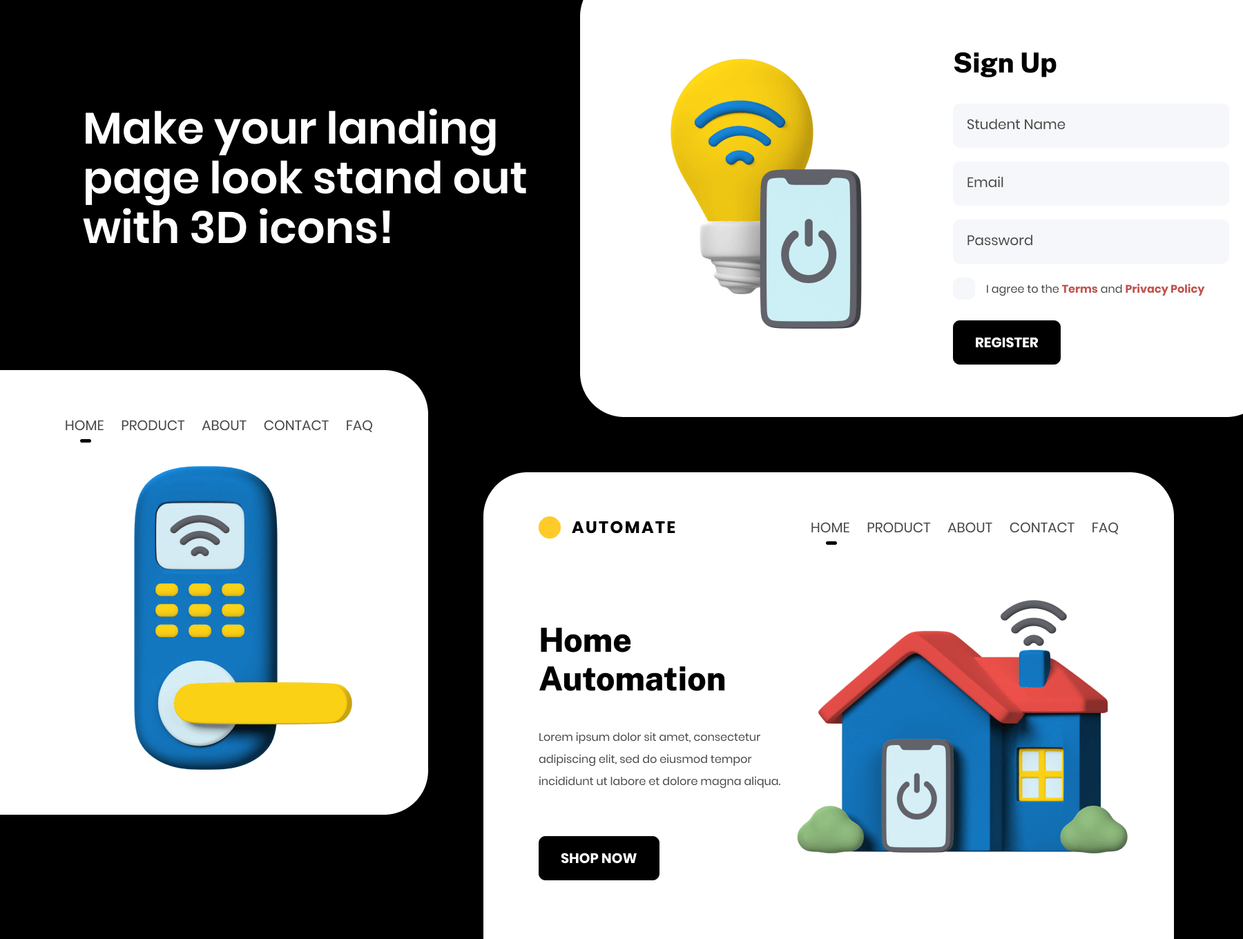 20个高质量可爱3D图标素材包