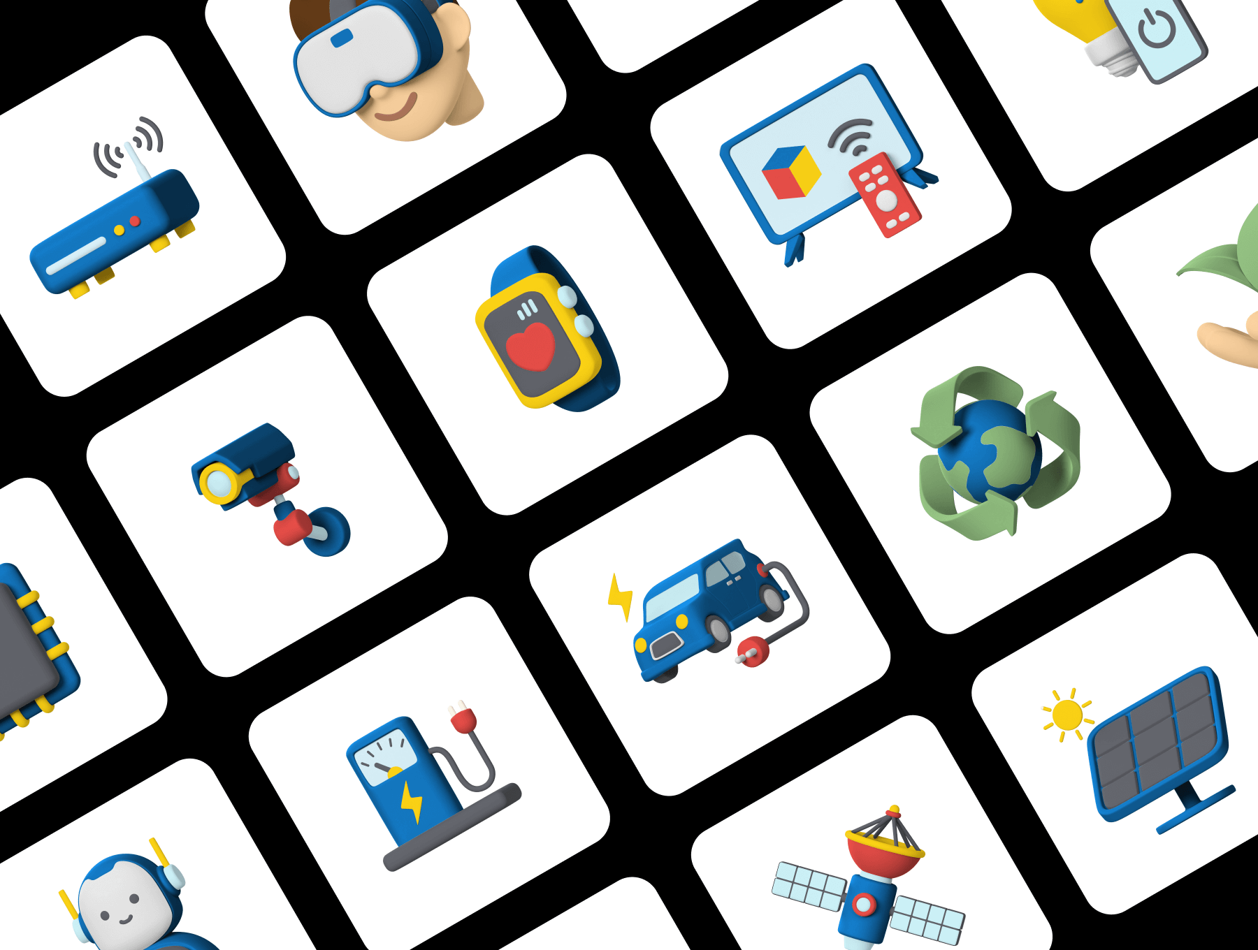 20个高质量可爱3D图标素材包