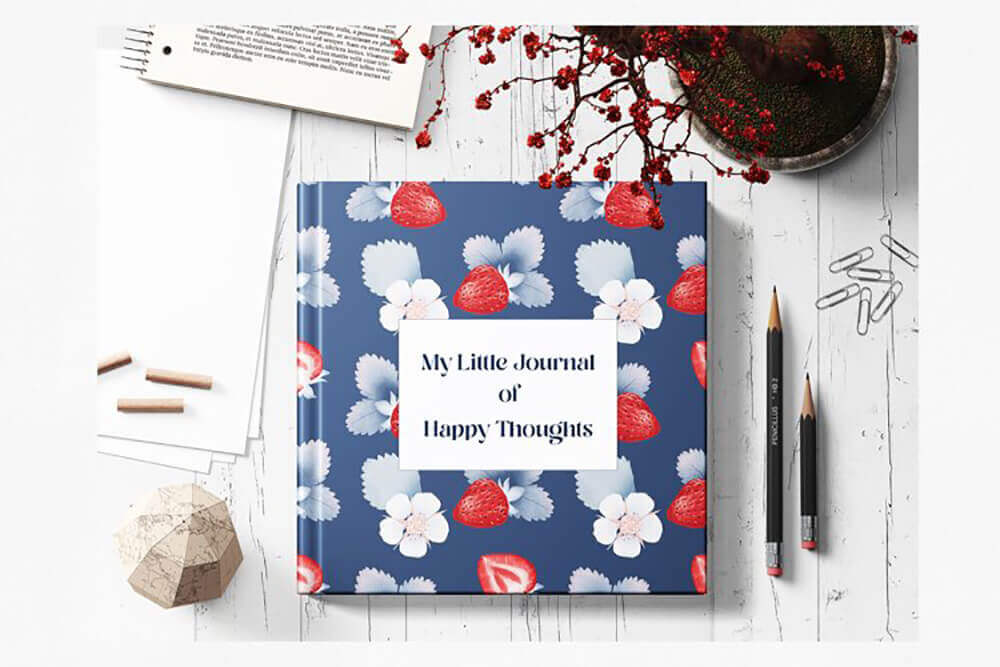 典雅复古的手绘浆果无缝图案背景图片素材