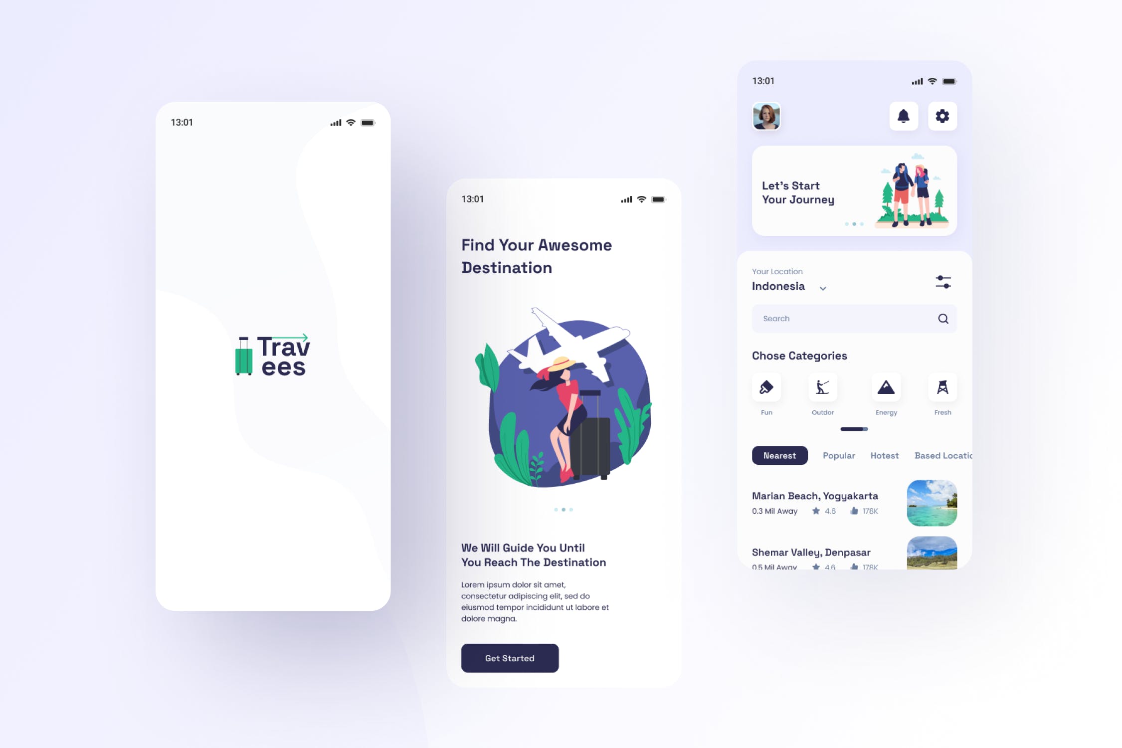 旅行记录相关APP UI KIT素材