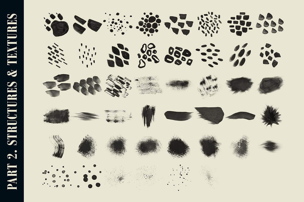 一套专业水彩艺术Procreate笔刷素材包