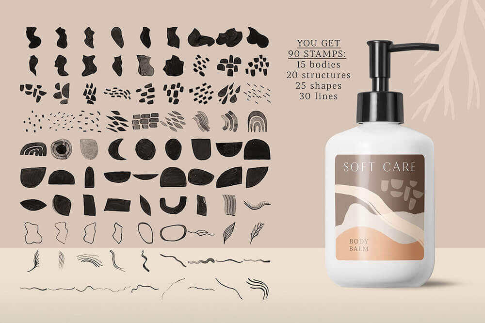 一套专业水彩艺术Procreate笔刷素材包