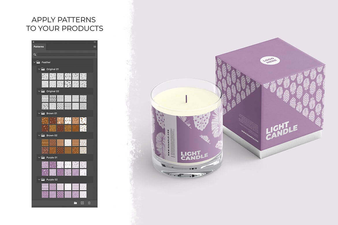 24个优雅矢量羽毛图案背景底纹纹理素材包